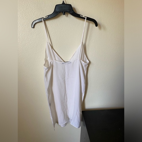 Jenni Kayne Women’s Silk Slip V Neck Side Slits White Size XS - Picture 2 of 7